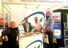 (L to R) Jan Davis from Protected Cropping Australia, John McDonald from NGIA, Jonathan Eccles from Protected Cropping Australia and Benjamin Reilly from Steritech.